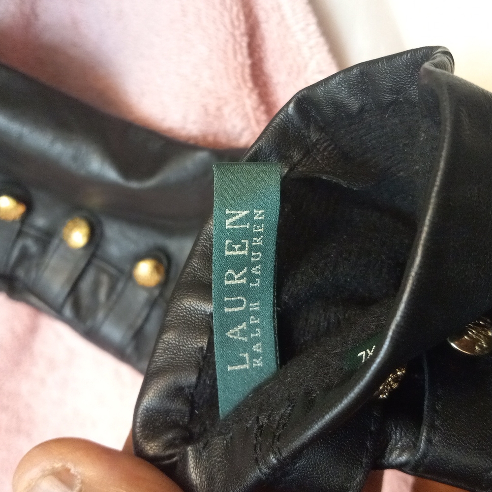 LAUREN RALPH LAUREN LEATHER GLOVES - Picture 8 of 8